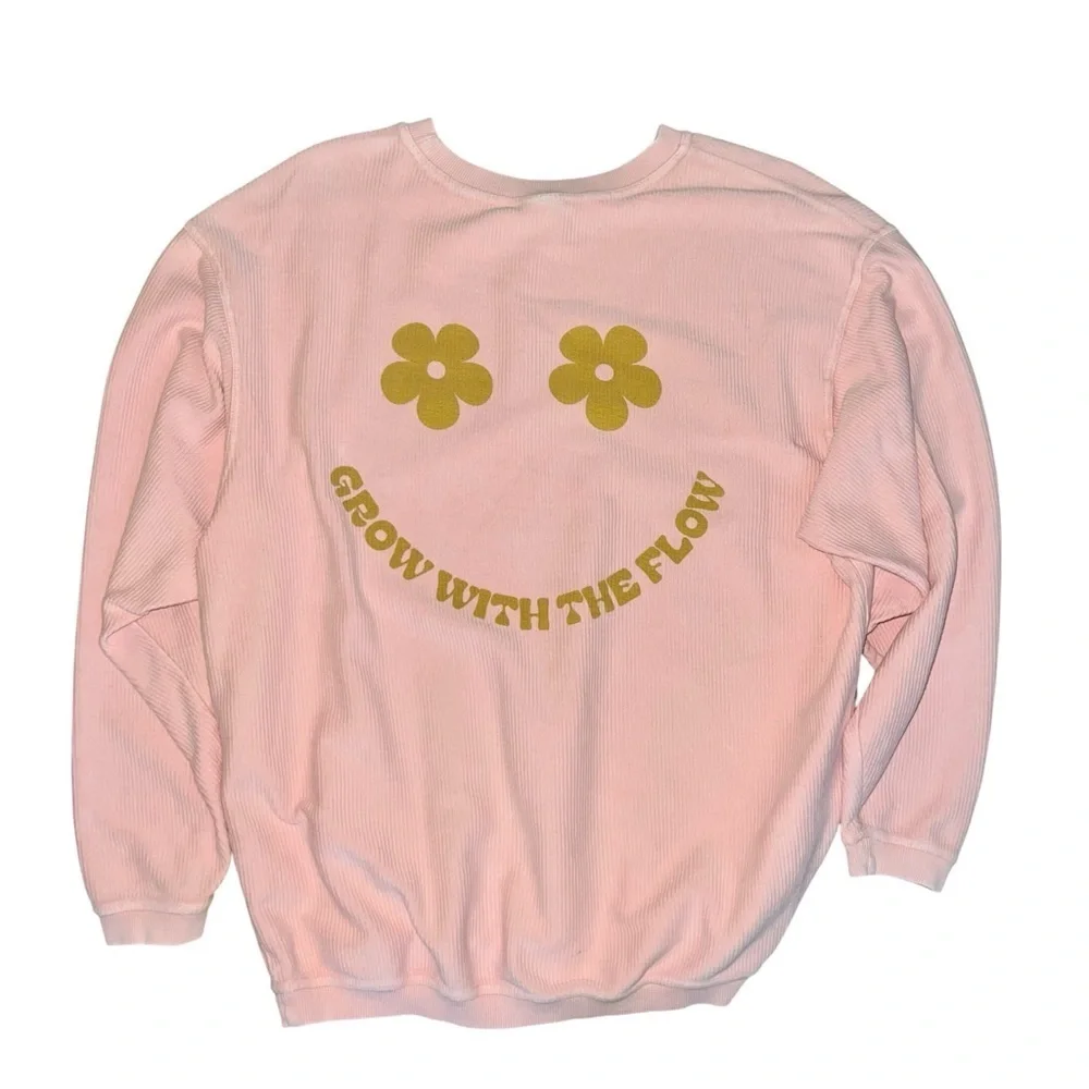 Pink Ribbed Pull Over size Large - Picture 2 of 10